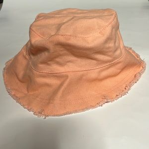 Coral Fabric Bucket Hat